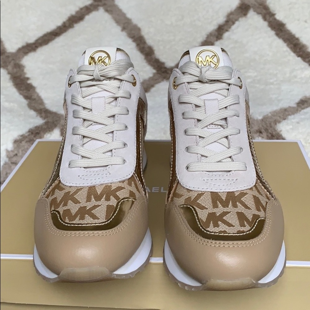 MICHAEL KORS WILMA TRAINER MK LOGO JACQUARD MD - Picture 8 of 16